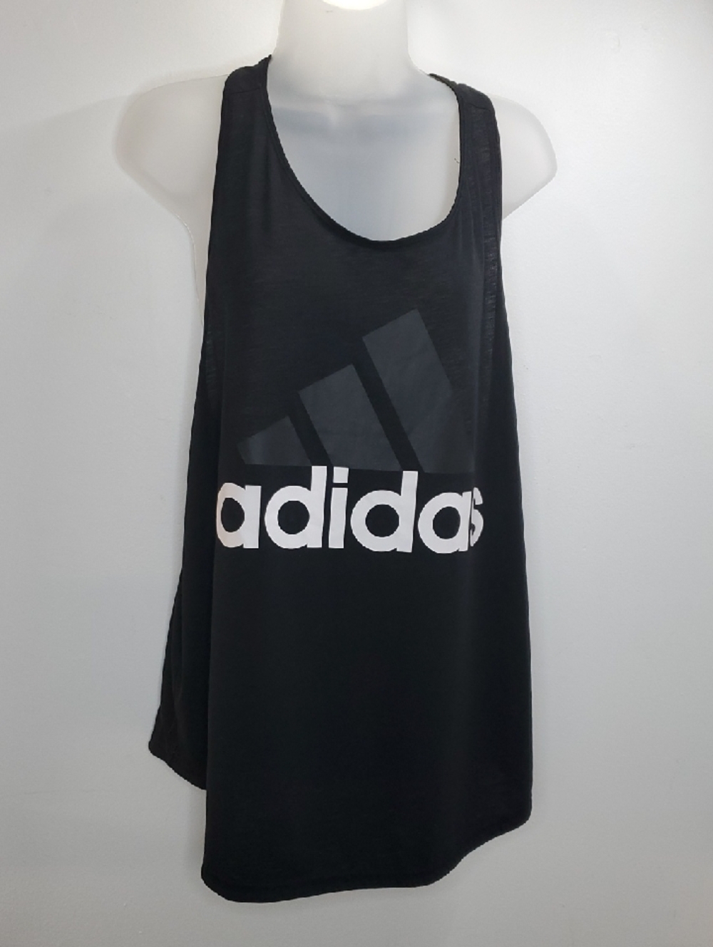 adidas Black and White Logo Tank Top